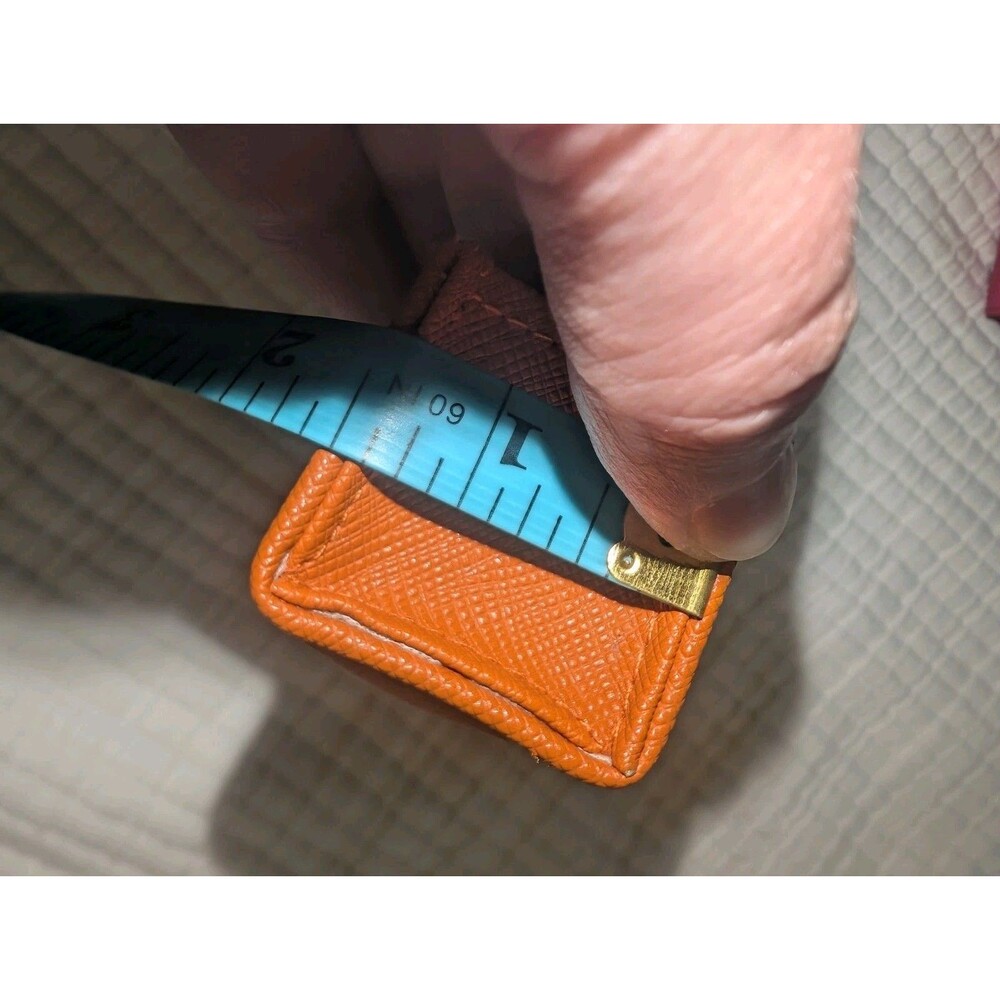 Tory Burch Authentic Eyeglasses Case Sunglasses Slim Magnetic Case Logo Orange - Picture 4 of 5